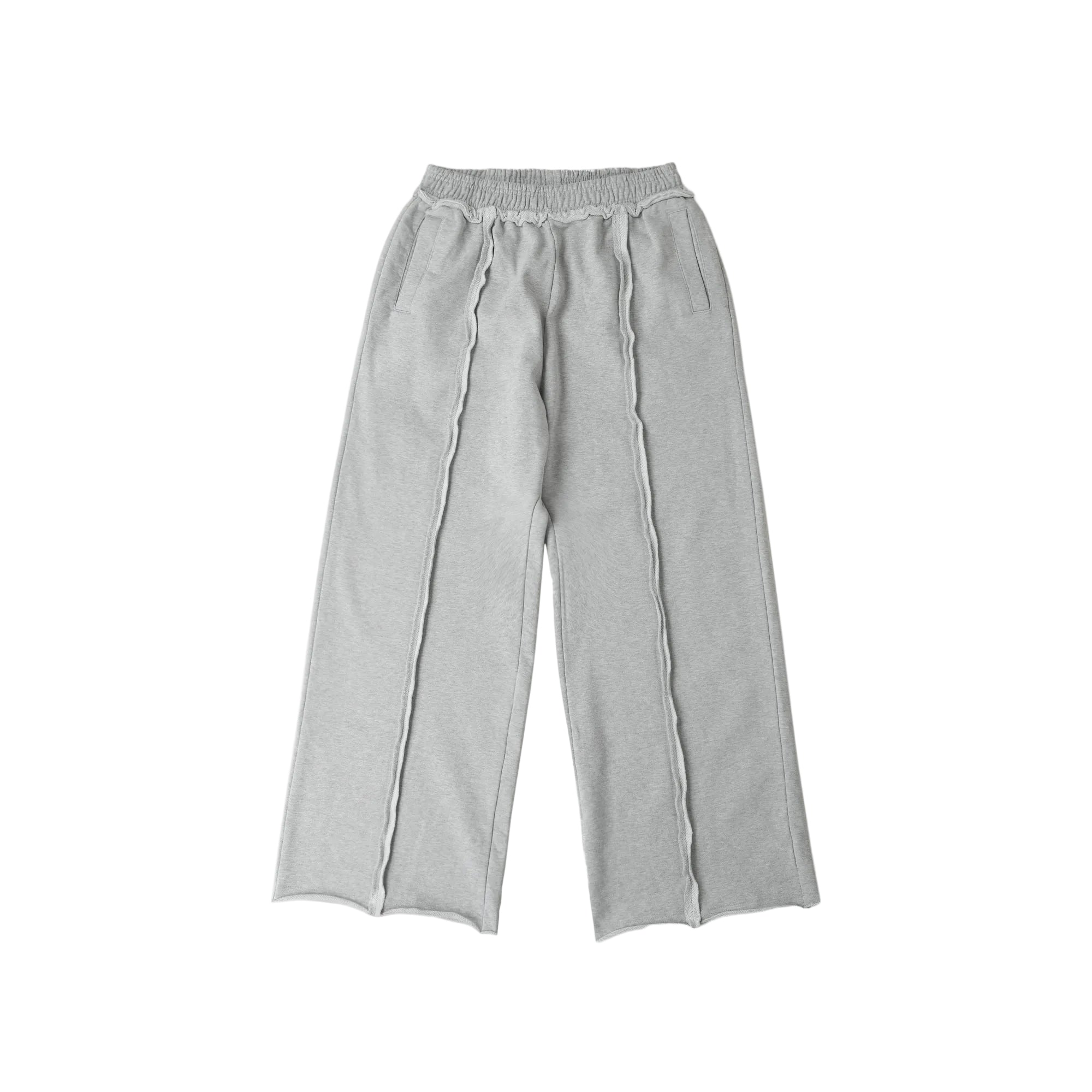 WIDE-LEG TRACKSUIT SWEATPANTS/ GRAY
