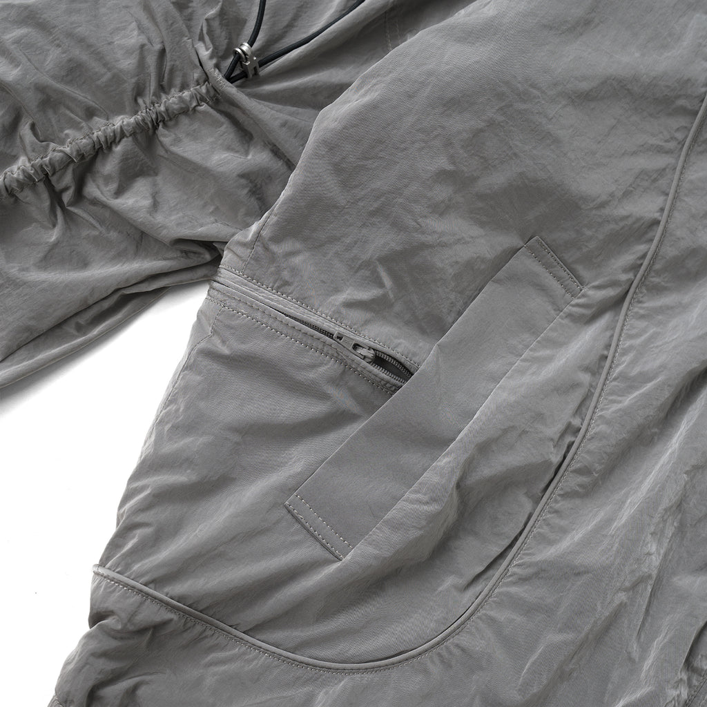 HOOD PANELLED JACKET/ GREY