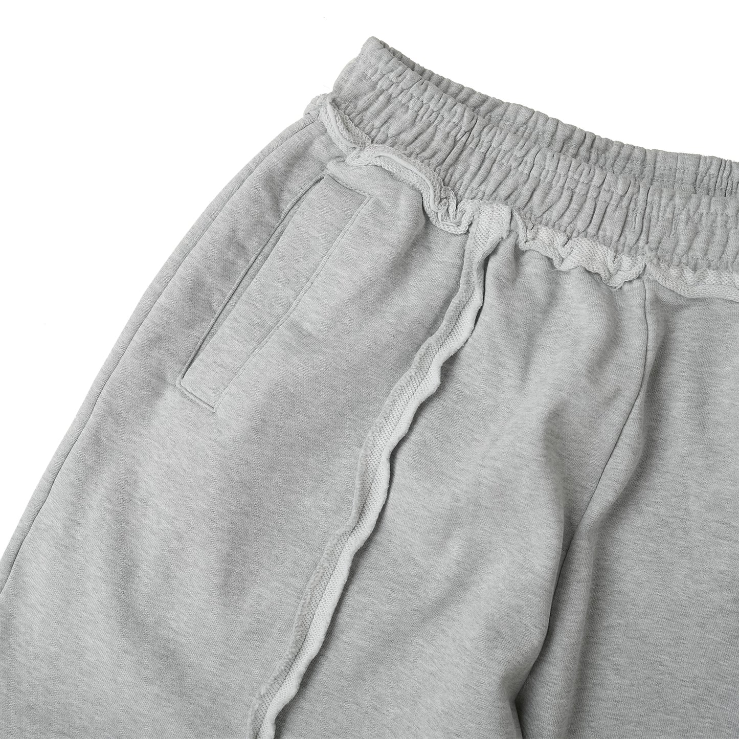 WIDE-LEG TRACKSUIT SWEATPANTS/ GRAY