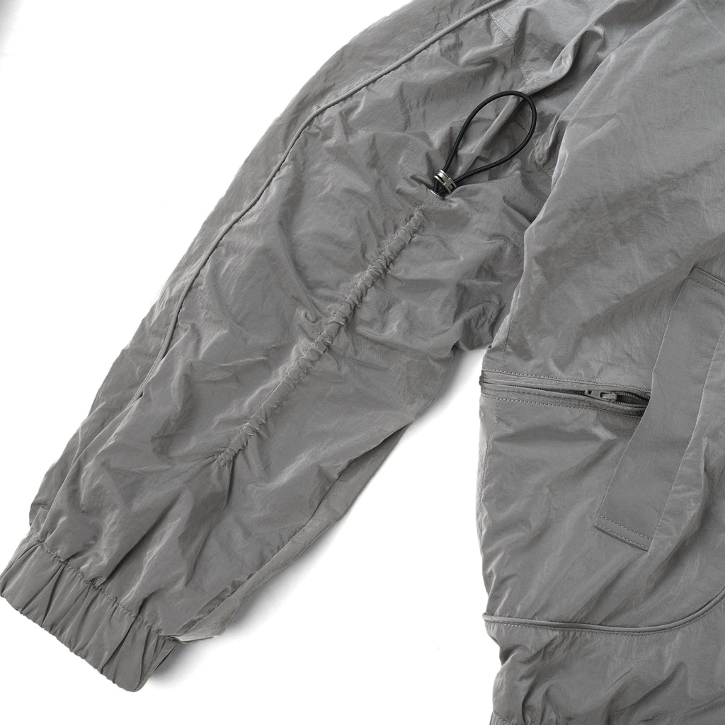 HOOD PANELLED JACKET/ GREY