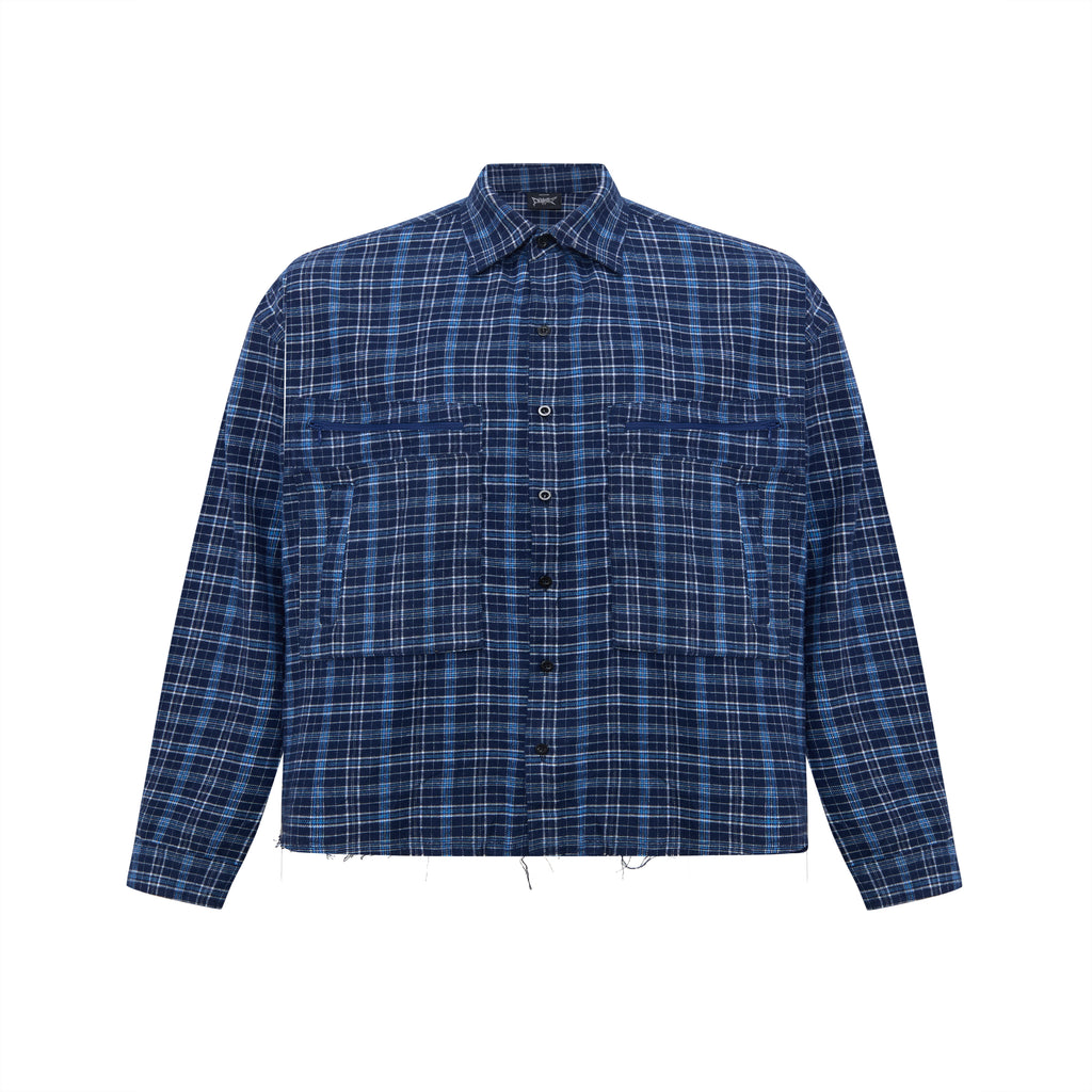 DPG FLANNEL SHIRT - BLUE STATIC