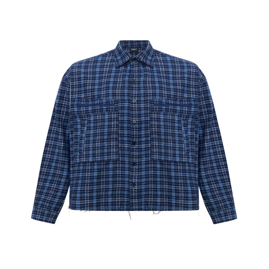 DPG FLANNEL SHIRT - BLUE STATIC
