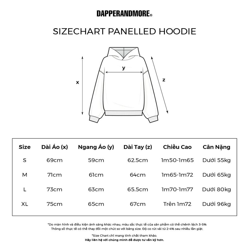 PANELLED HOODIE WASHED