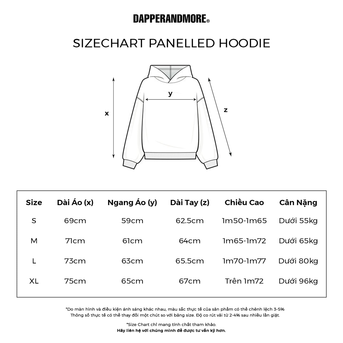 PANELLED HOODIE WASHED