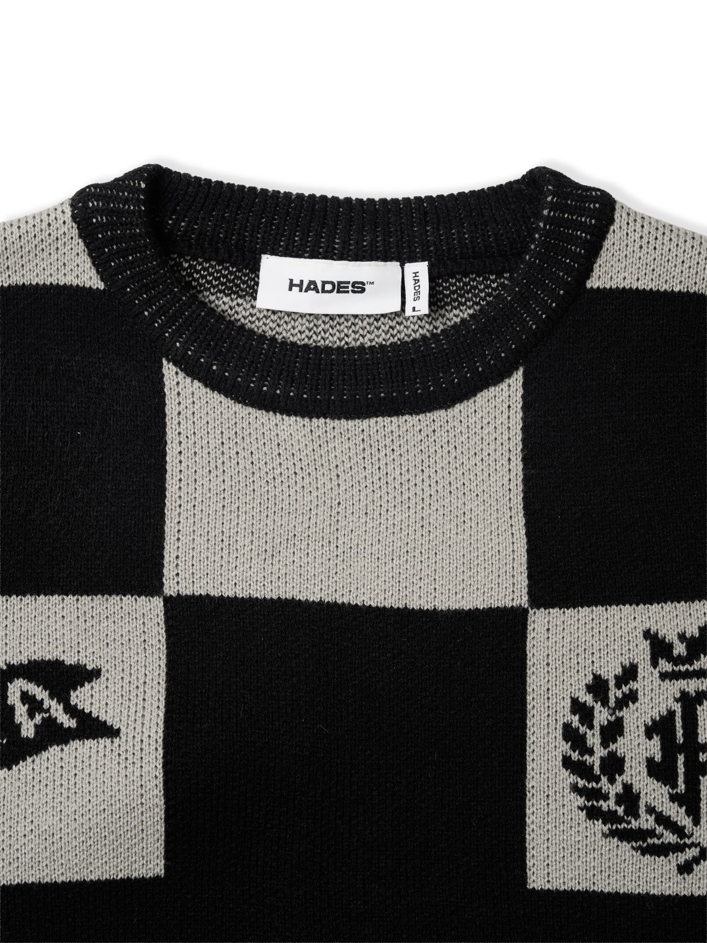 HADES DUAL TONE CHECKER SWEATER