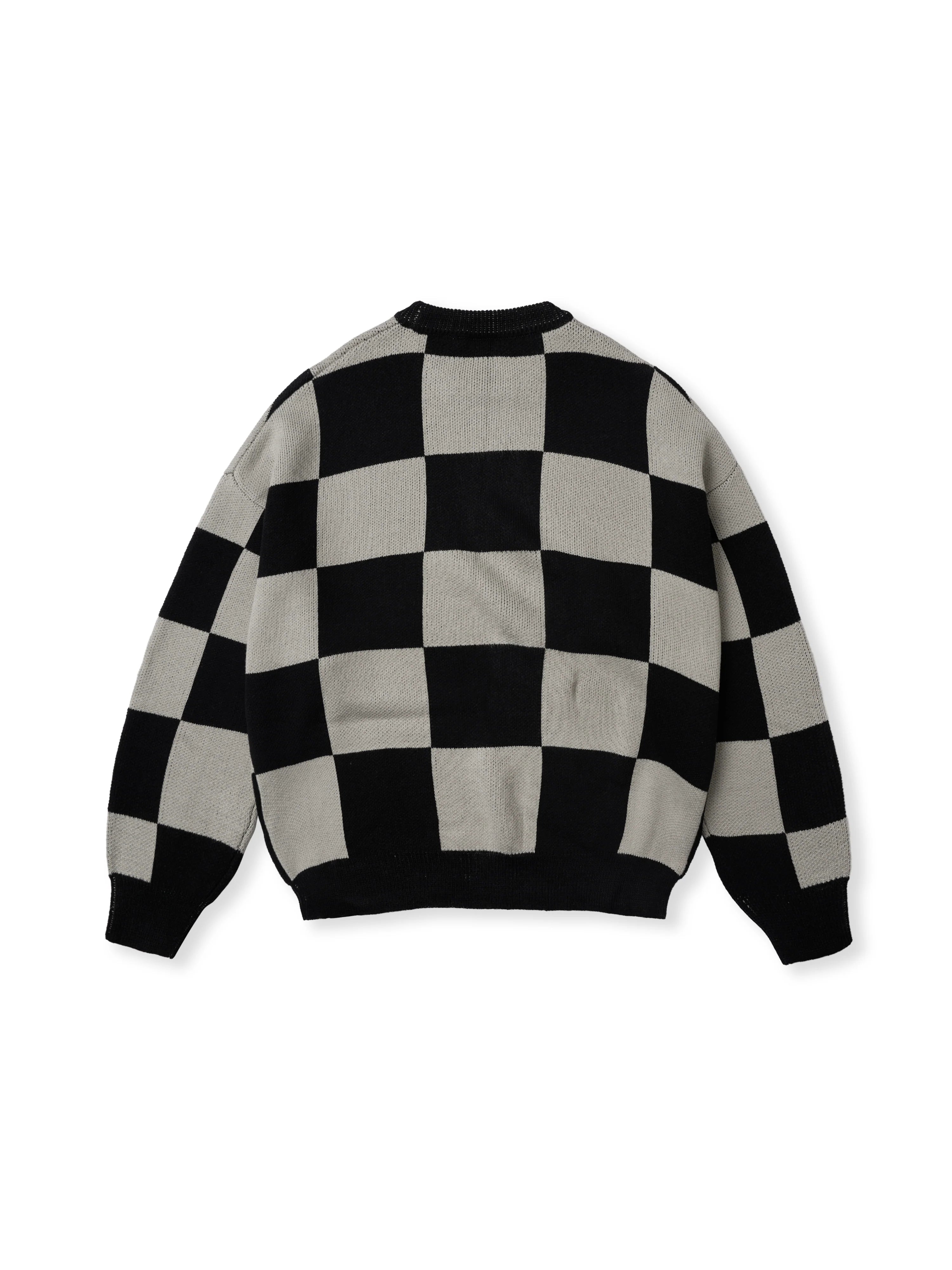 HADES DUAL TONE CHECKER SWEATER