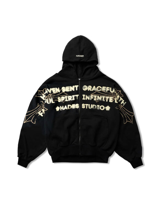 HADES HEAVEN’S CALL HOODIE ZIP - BLACK
