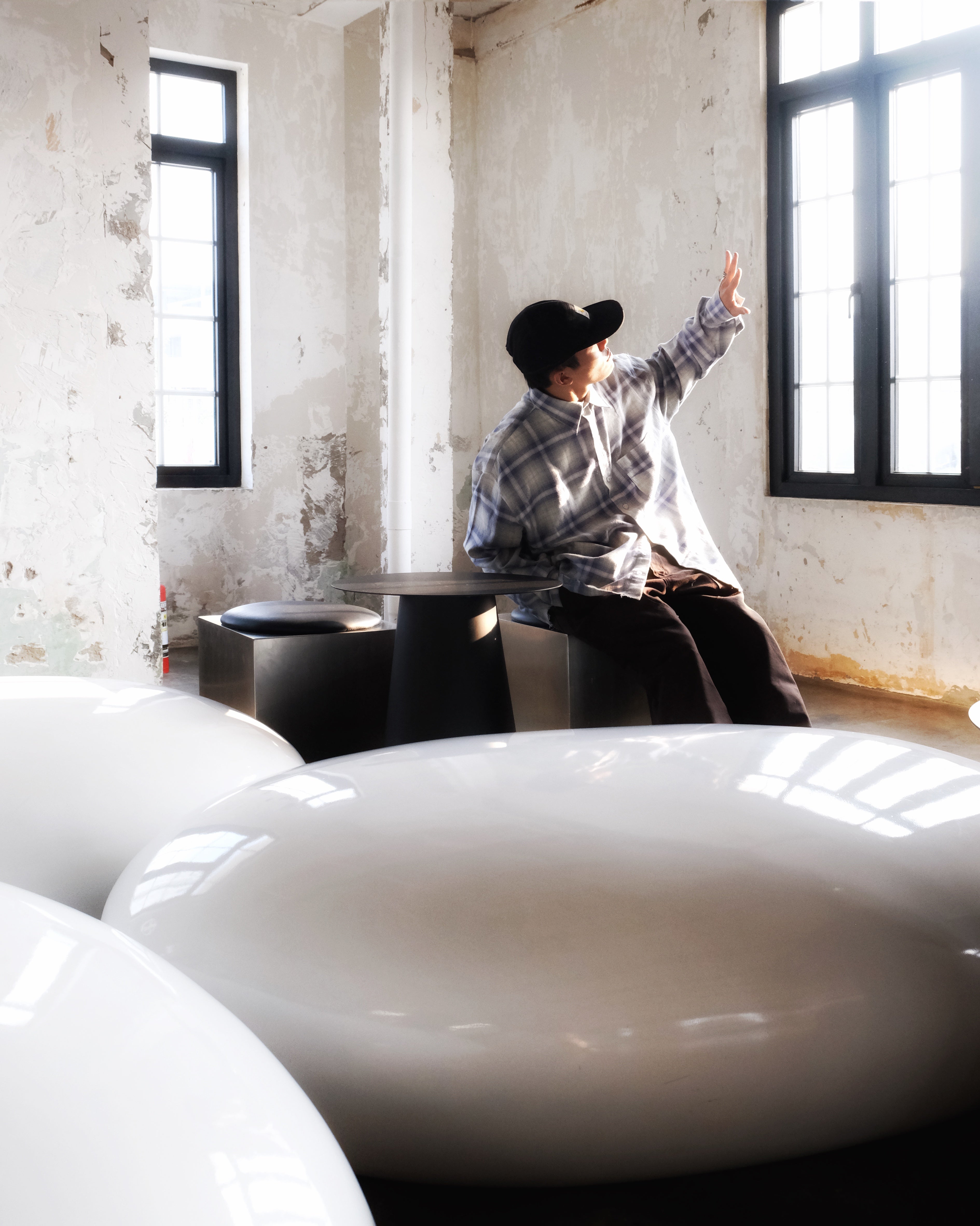 DISTRESSED FLANNEL – FADED BLUE