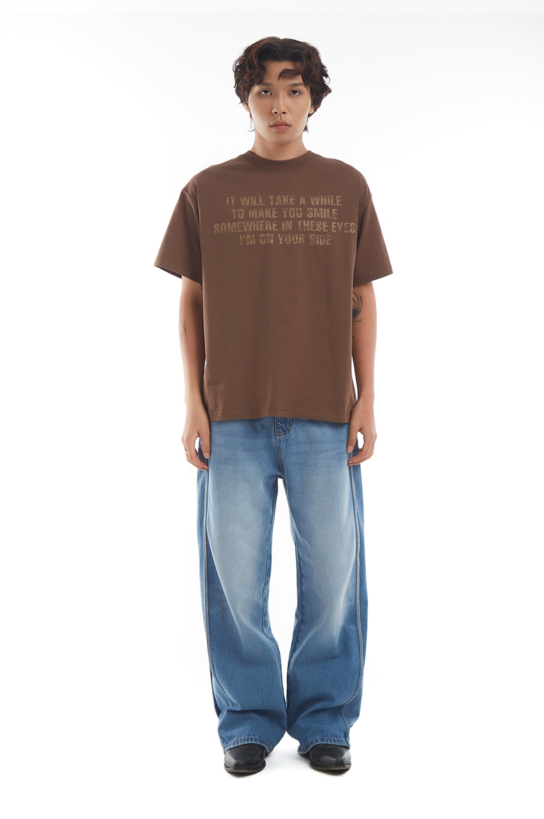 SPACE SONG T-SHIRT/ BROWN