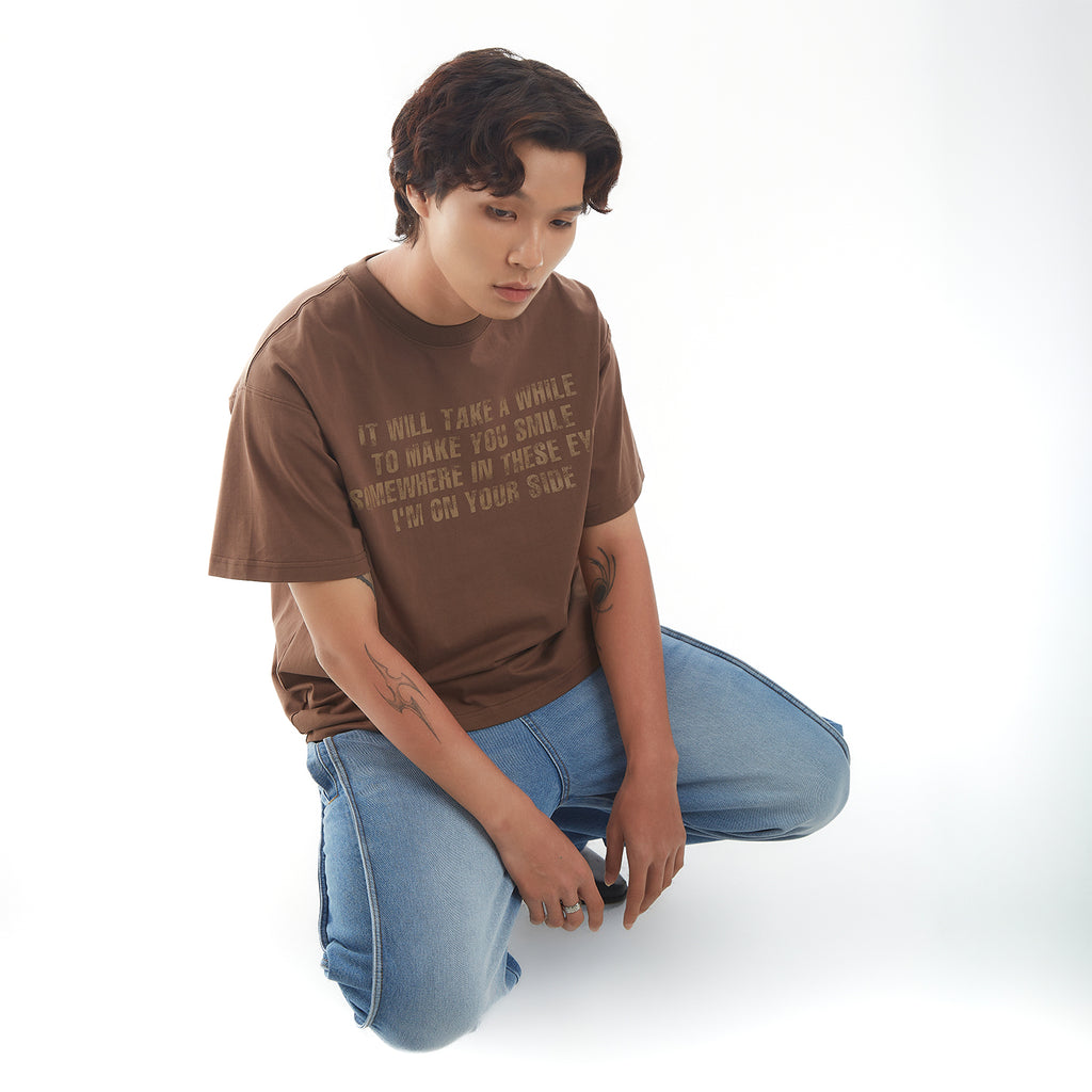SPACE SONG T-SHIRT/ BROWN