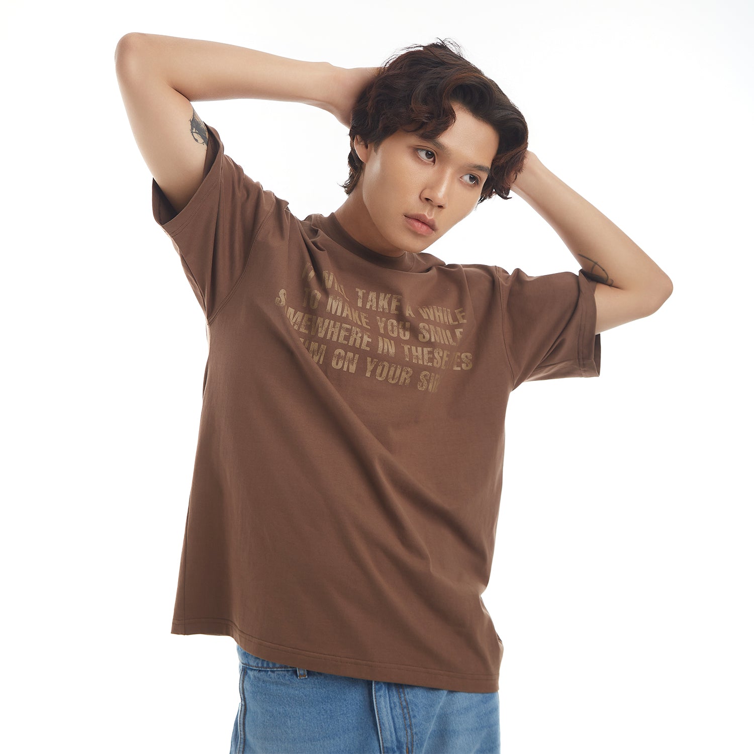 SPACE SONG T-SHIRT/ BROWN