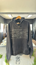 DISTRESSED TYPE ZIP HOODIE