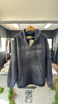 DISTRESSED SLOGAN HOODIE
