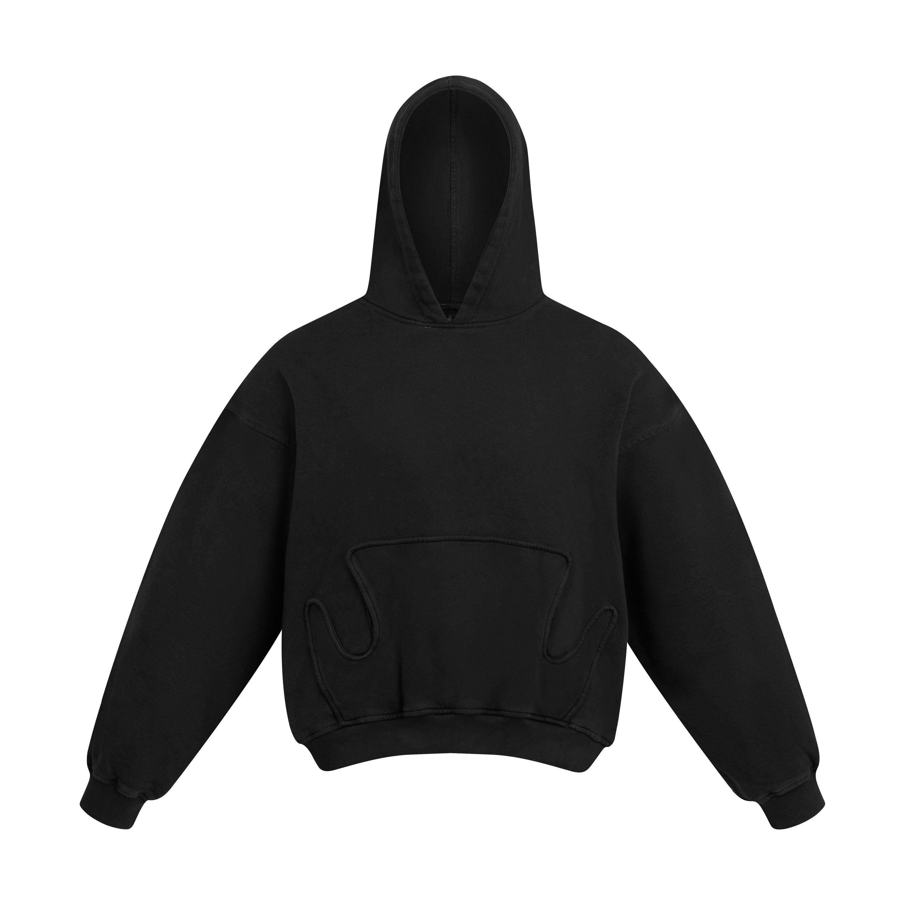 UTILITY WAVE HOODIE - FADED BLACK
