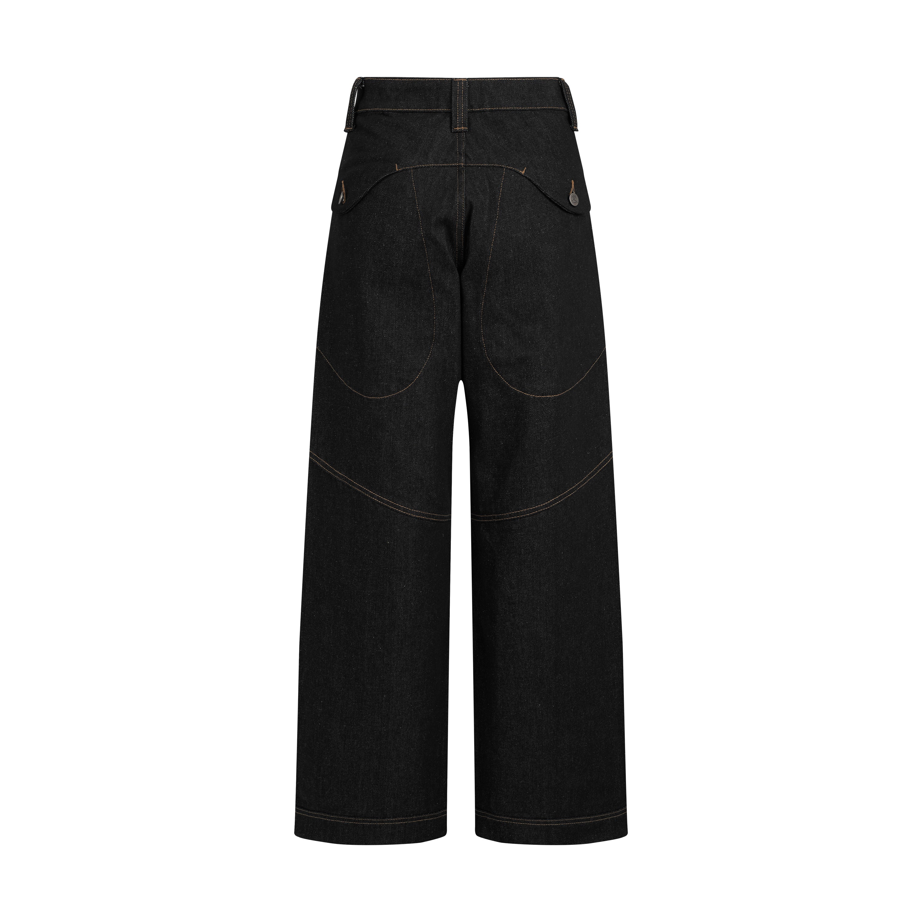 RAW STRUCTURE DENIM PANTS - BLACK SELVAGE