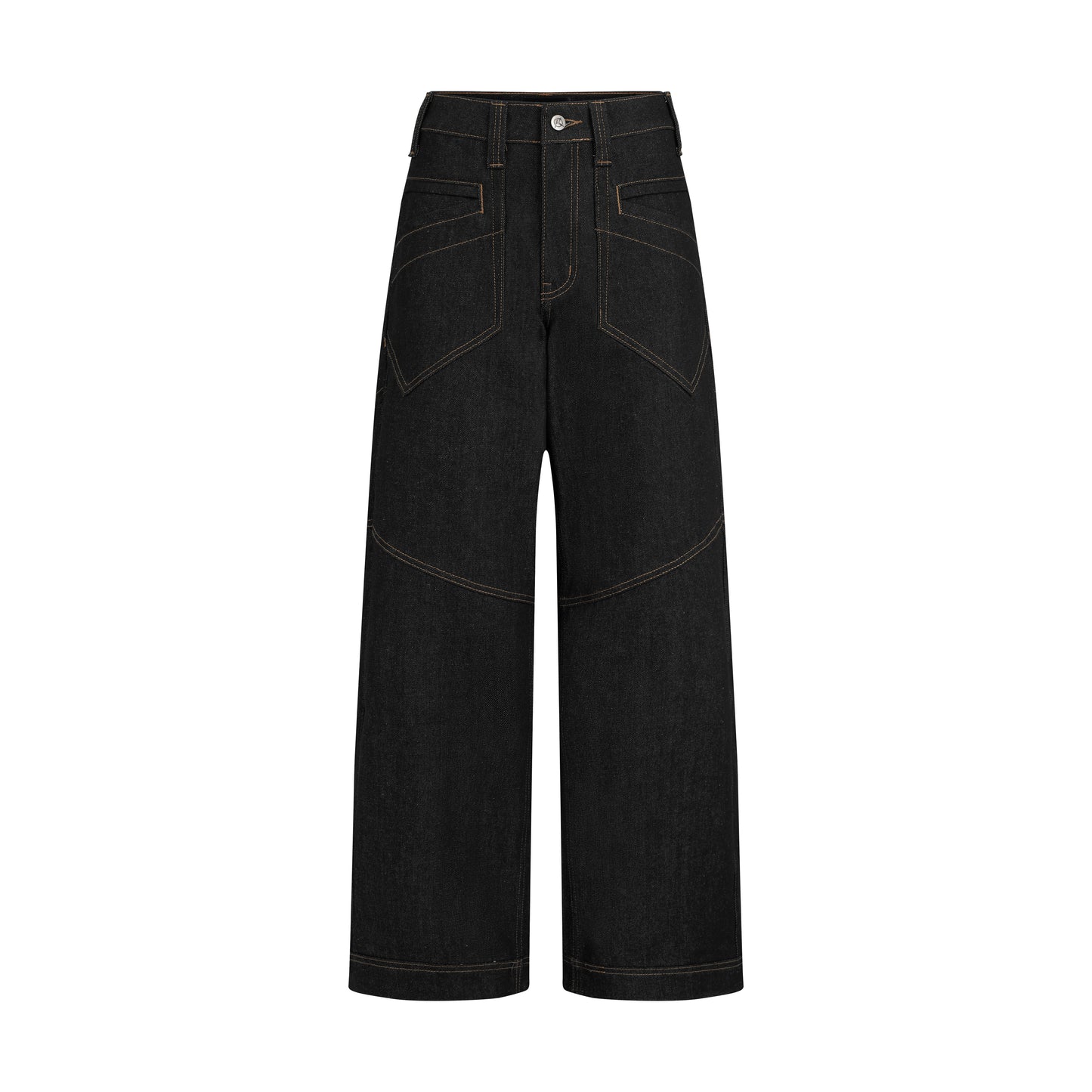 RAW STRUCTURE DENIM PANTS - BLACK SELVAGE