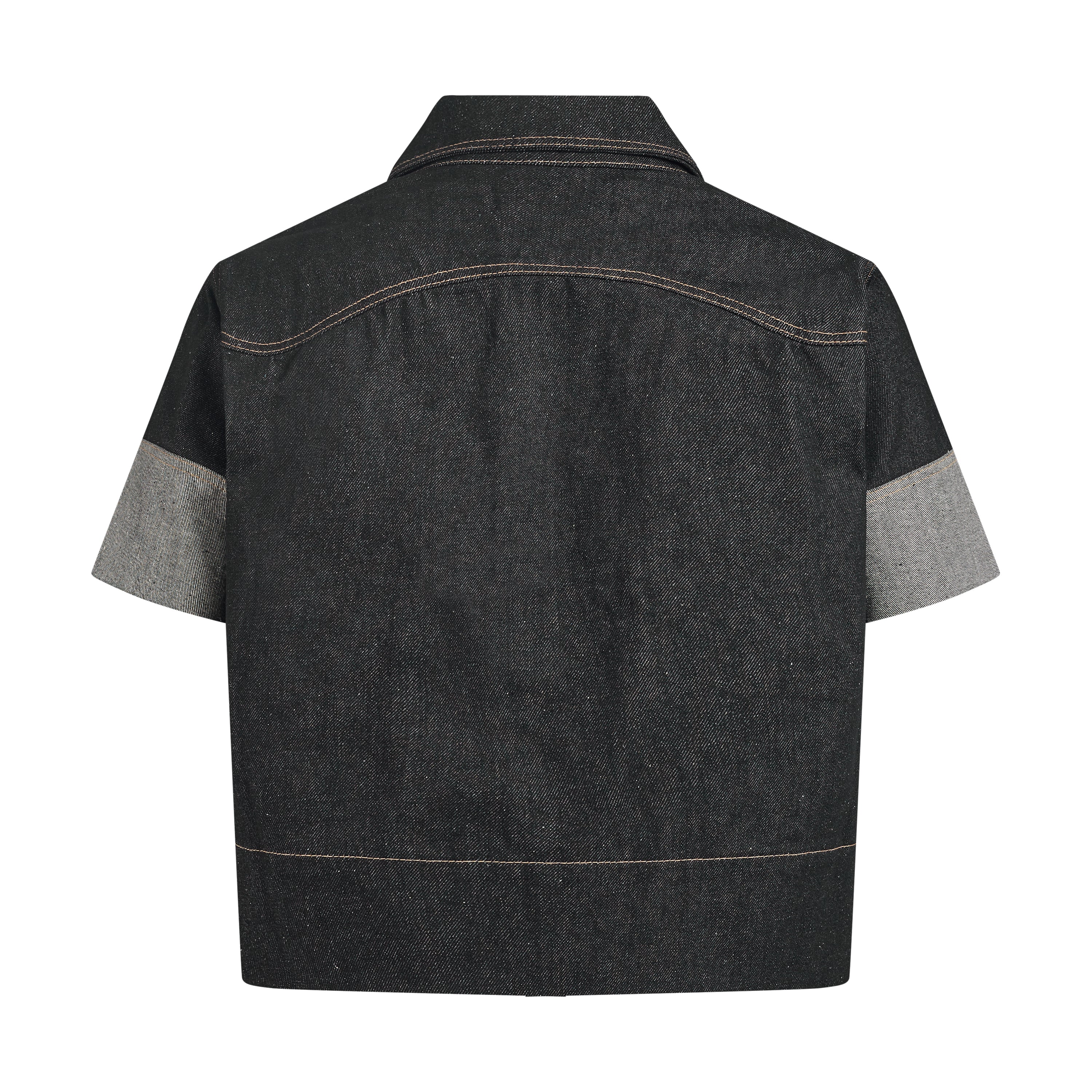 RAW CUT DENIM SHIRT - BLACK SELVAGE