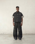 RAW CUT DENIM SHIRT - BLACK SELVAGE