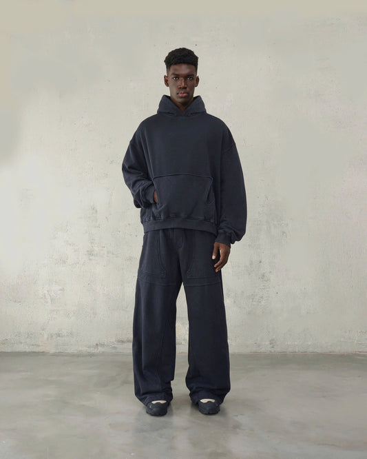 UTILITY WAVE HOODIE - FADED BLACK