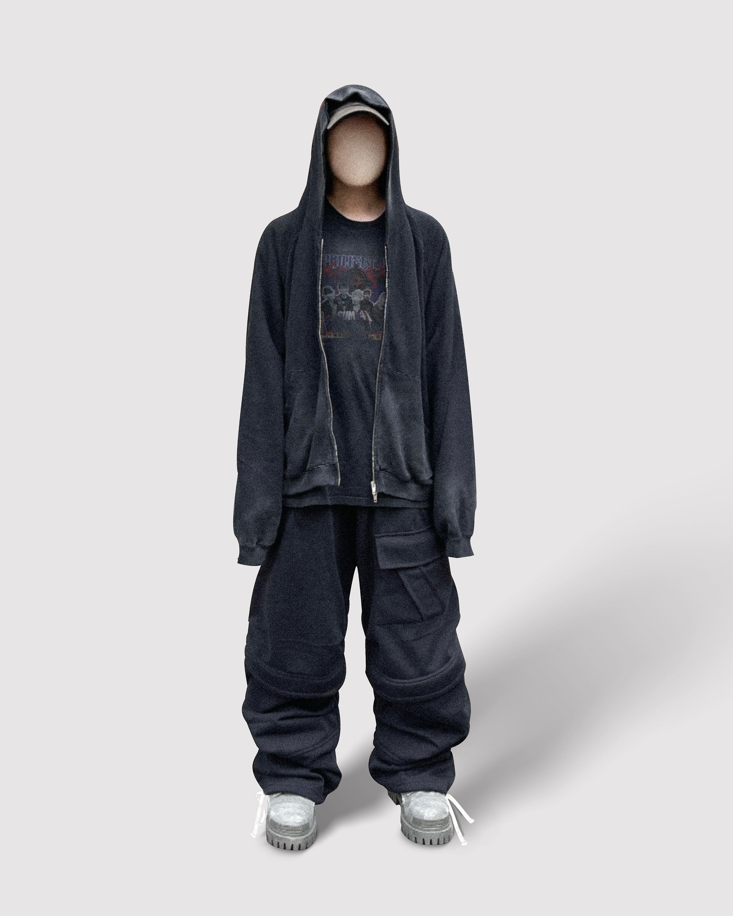 REMOVABLE SWEATPANTS BLACK /2in1/