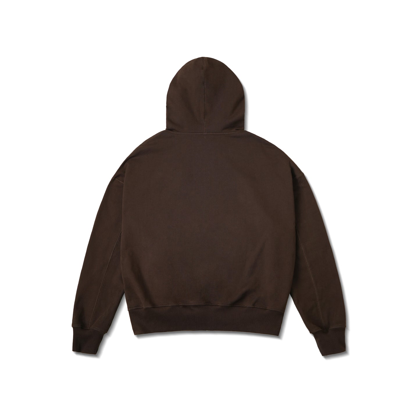 METAL ZIPPED HOODIE/ BROWN