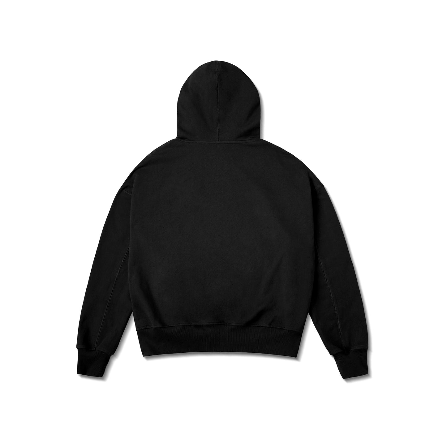 METAL ZIPPED HOODIE/ BLACK