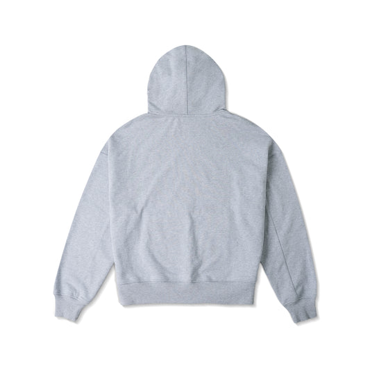 METAL ZIPPED HOODIE/ GRAY