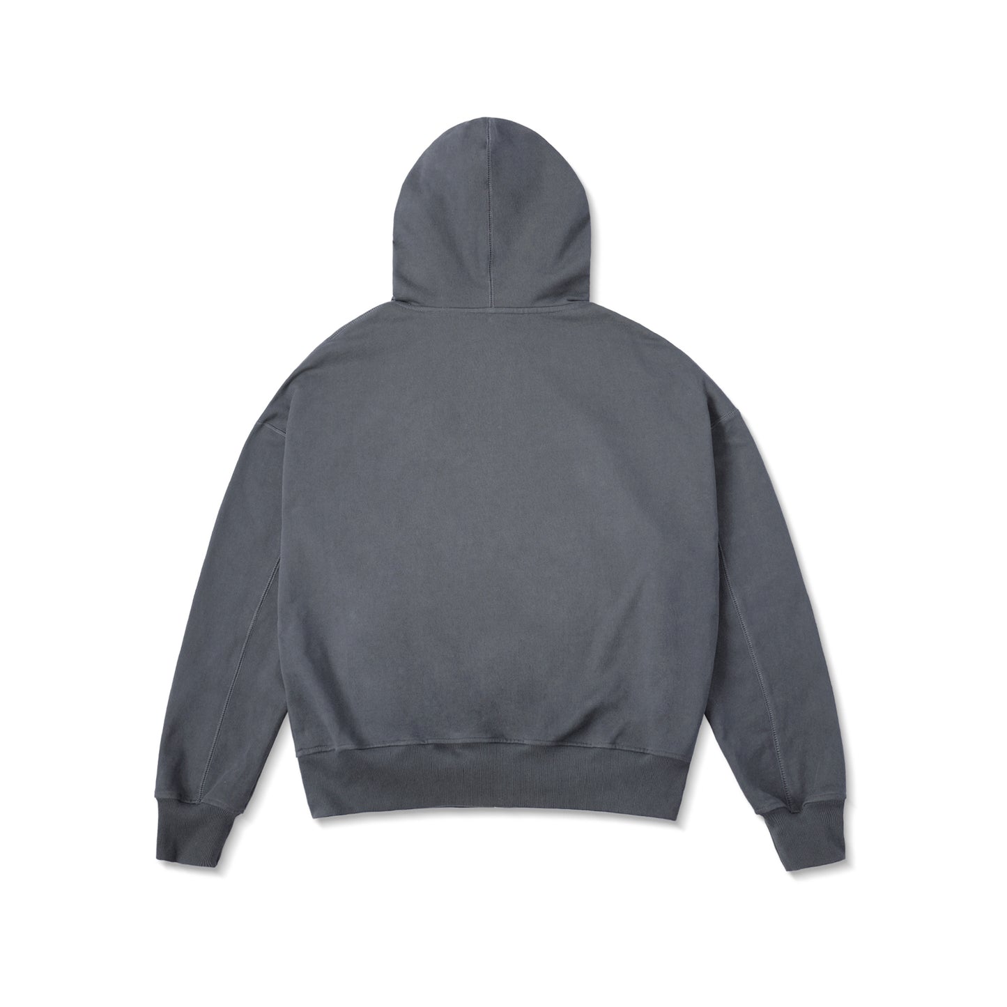 METAL ZIPPED HOODIE/ GREY