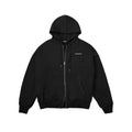 METAL ZIPPED HOODIE/ BLACK