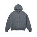 METAL ZIPPED HOODIE/ GREY
