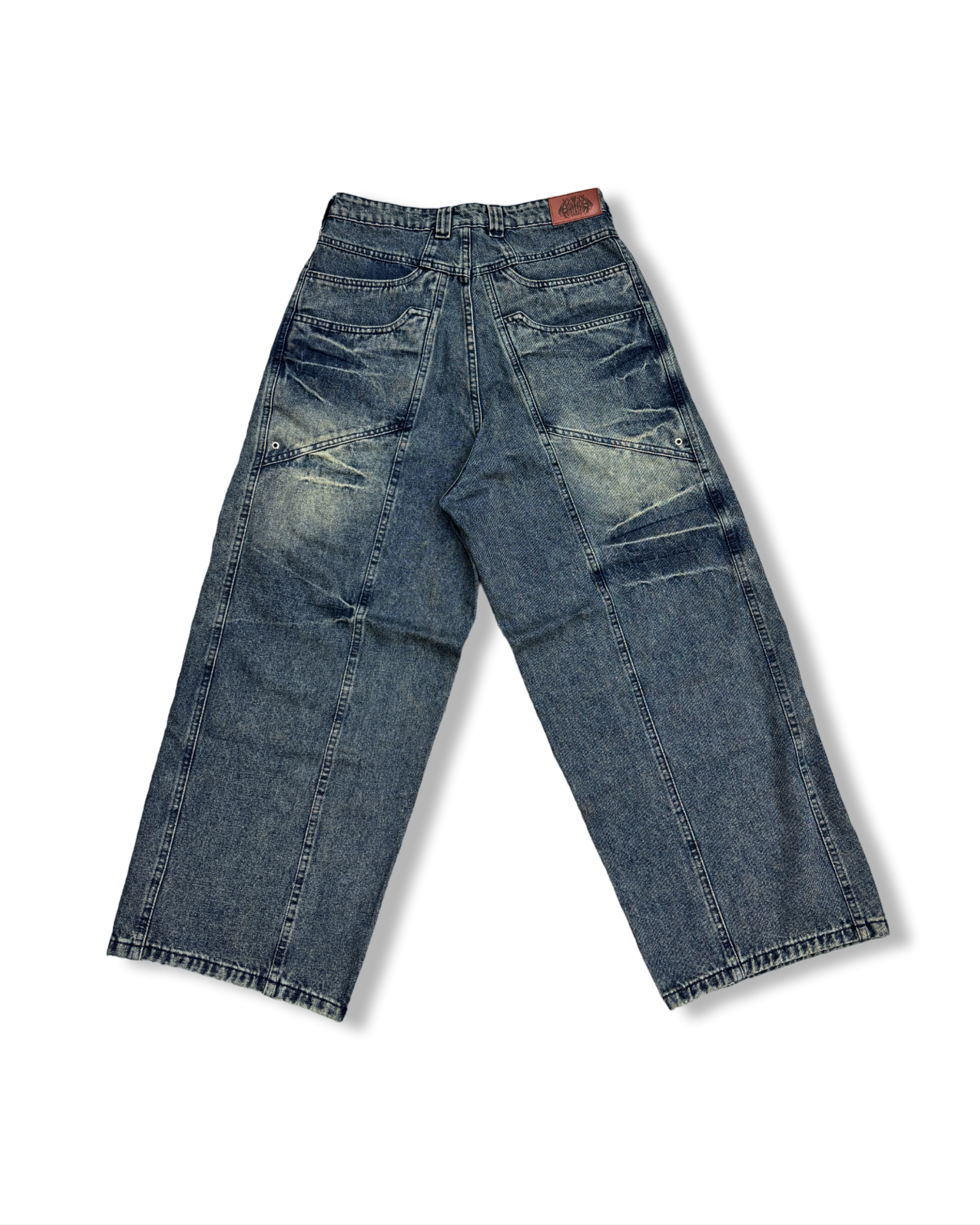 SLASHED STRUCTURE DENIM - DESTROYED INDIGO