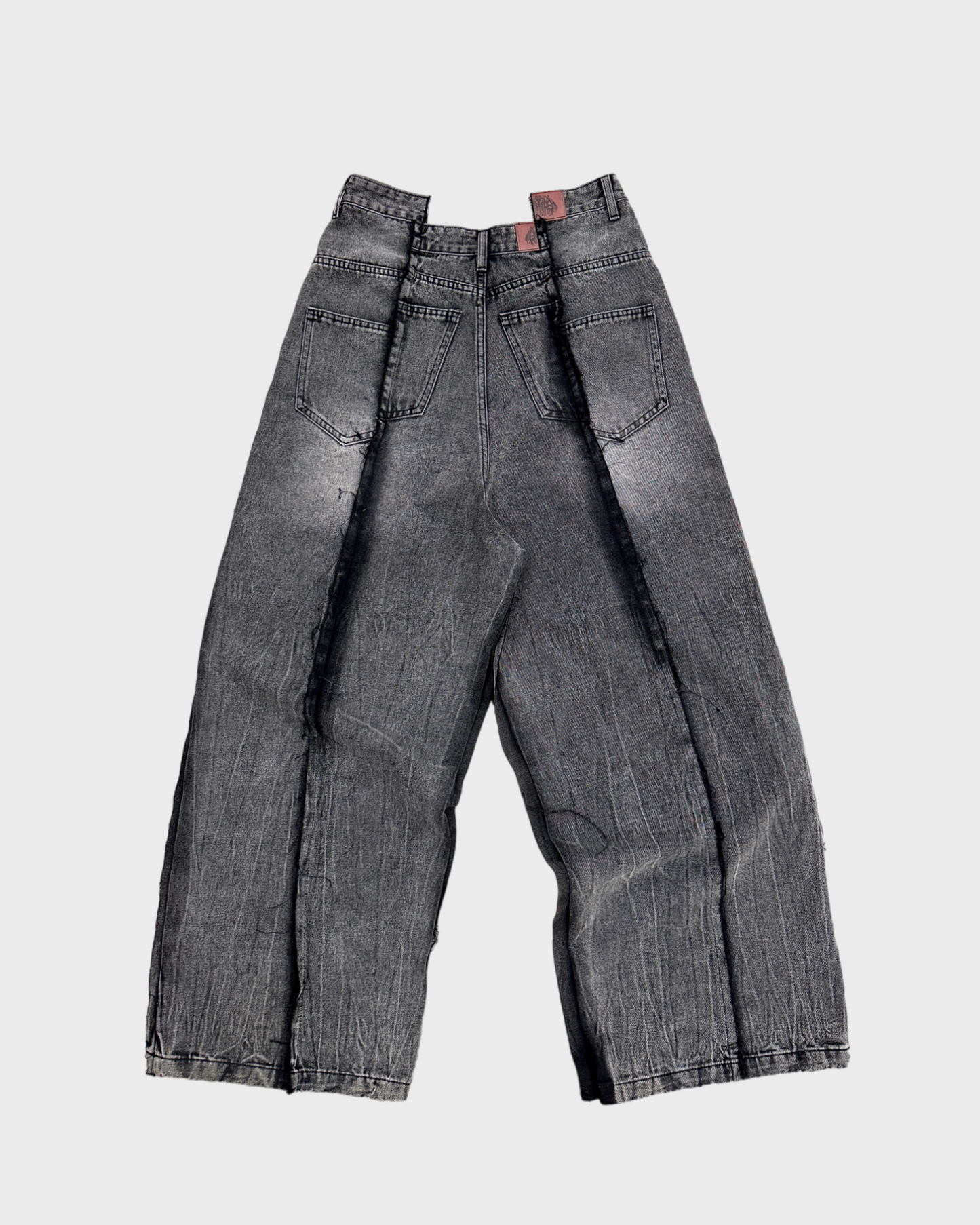 BROKEN WAIST DENIM - WASHED BLACK