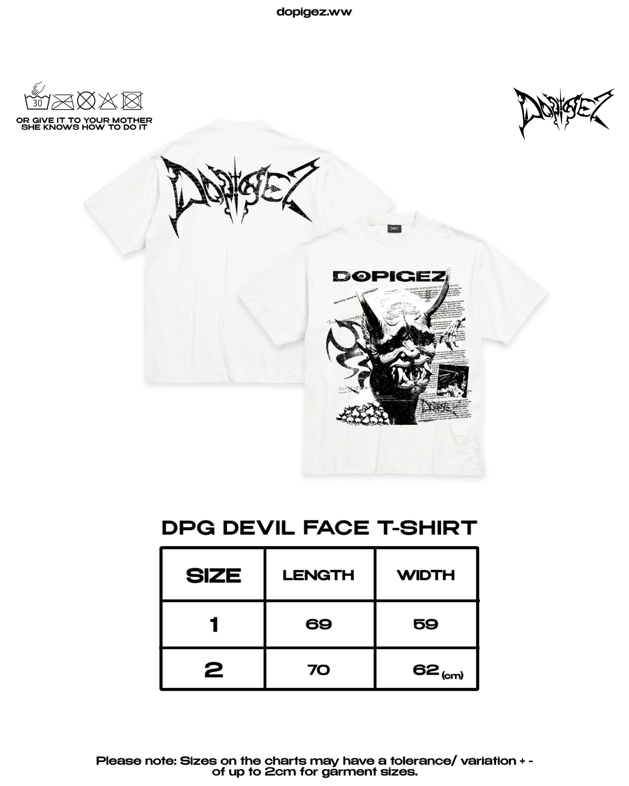DOPIGEZ Oni Graphic Oversized T-shirt