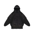 3-IN-1 DISTRESSED LAYERED HOODIE