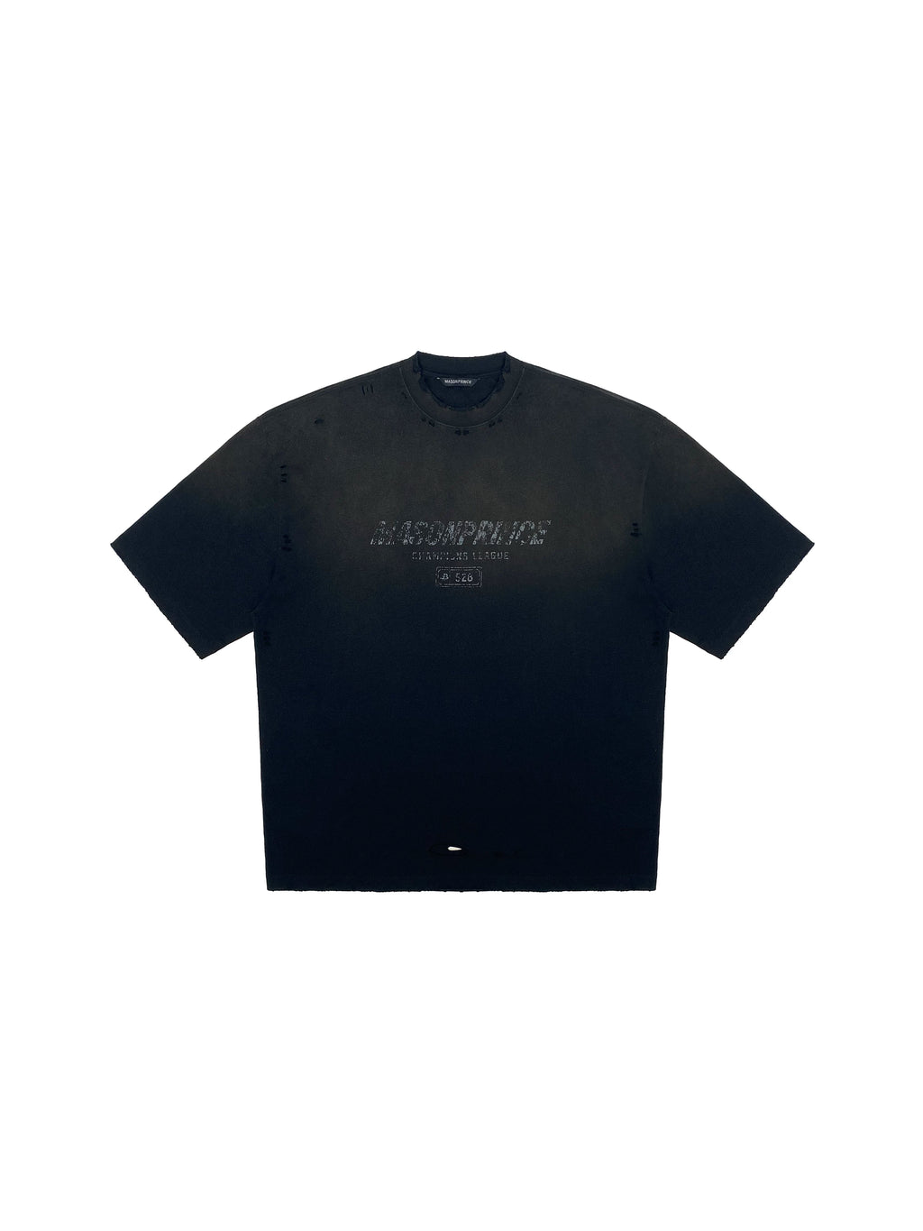 GRADIENT BATTLE-DAMAGED TEE BLACK