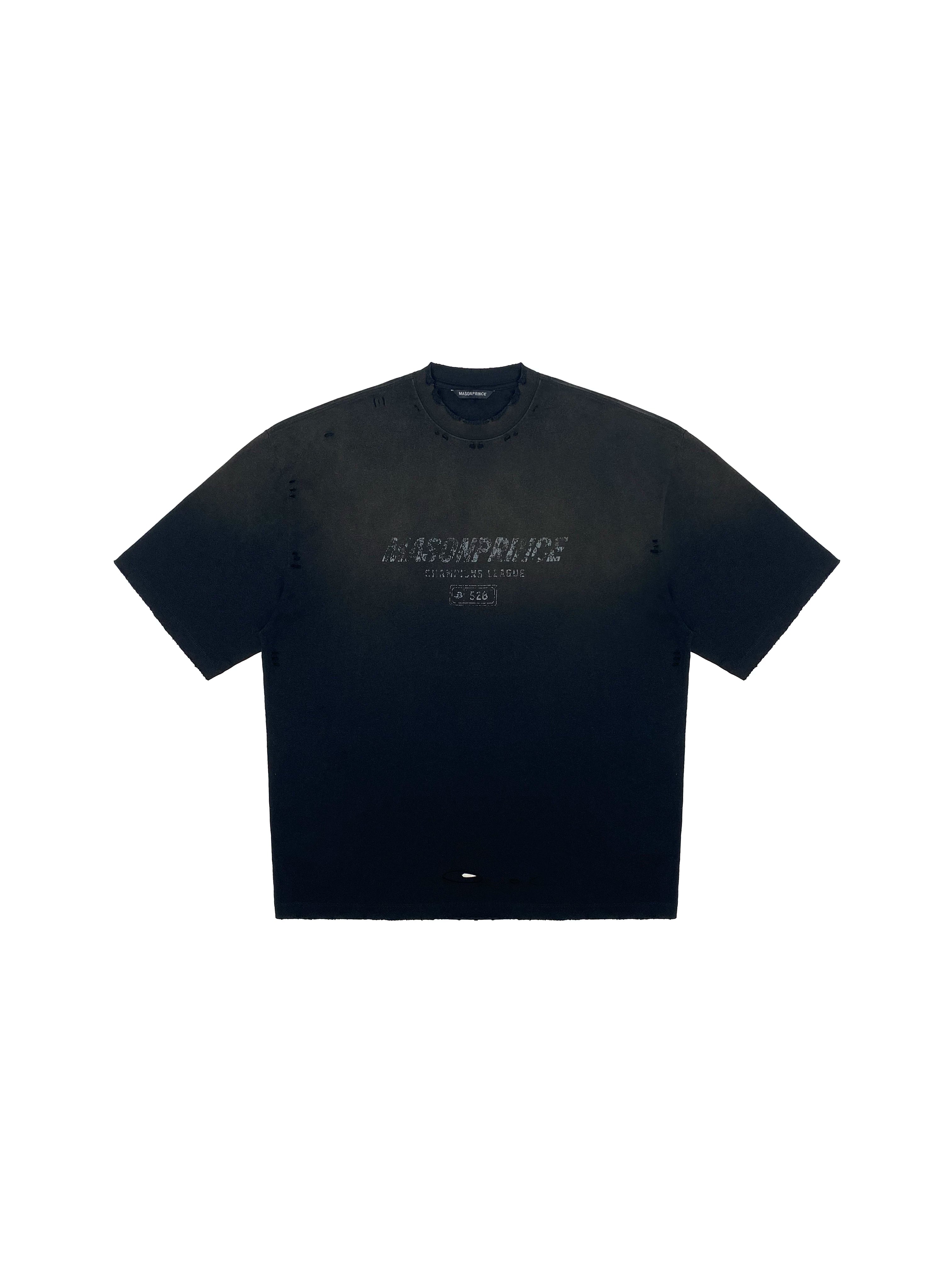 GRADIENT BATTLE-DAMAGED TEE BLACK