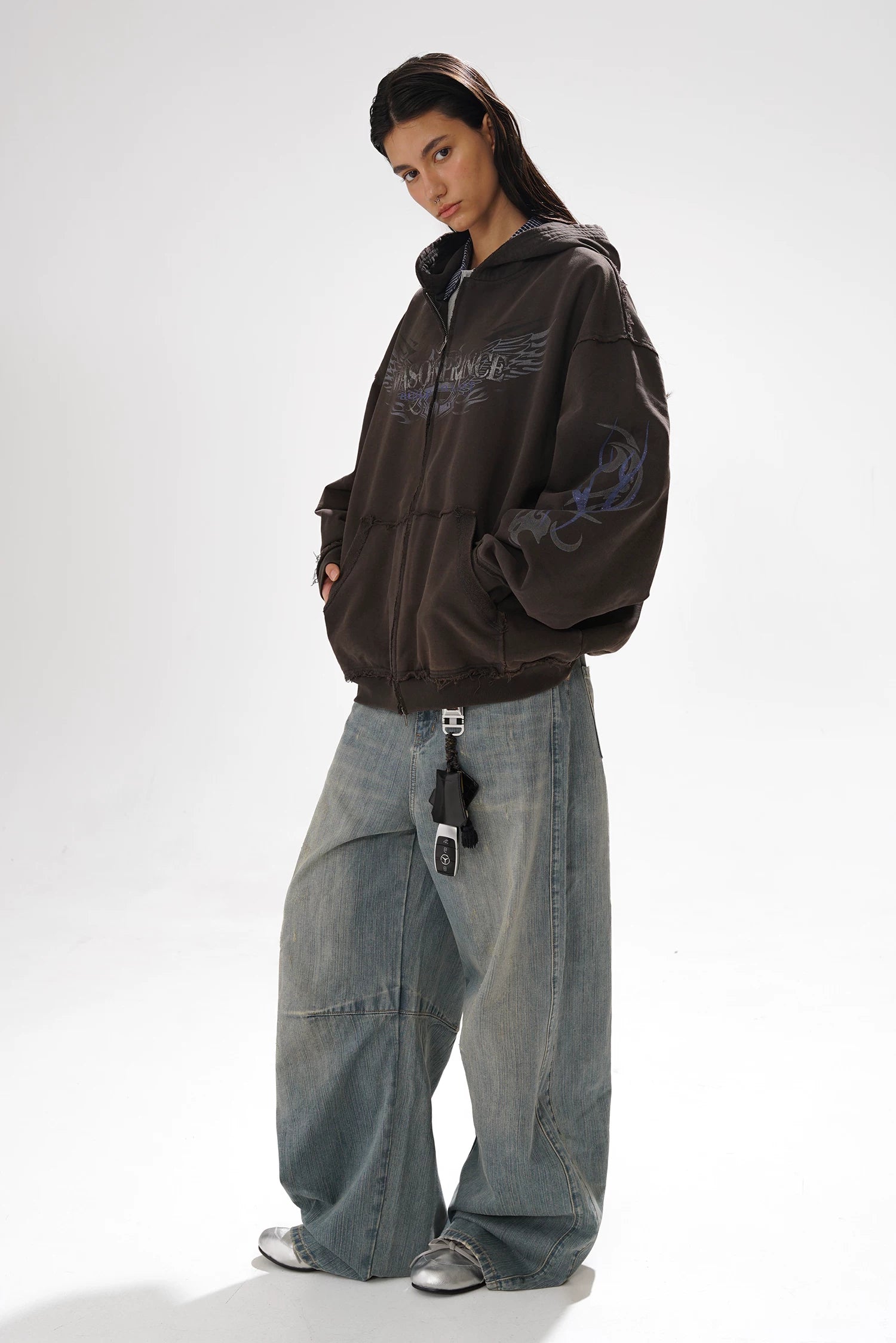 VINTAGE MOTO ZIP HOODIE