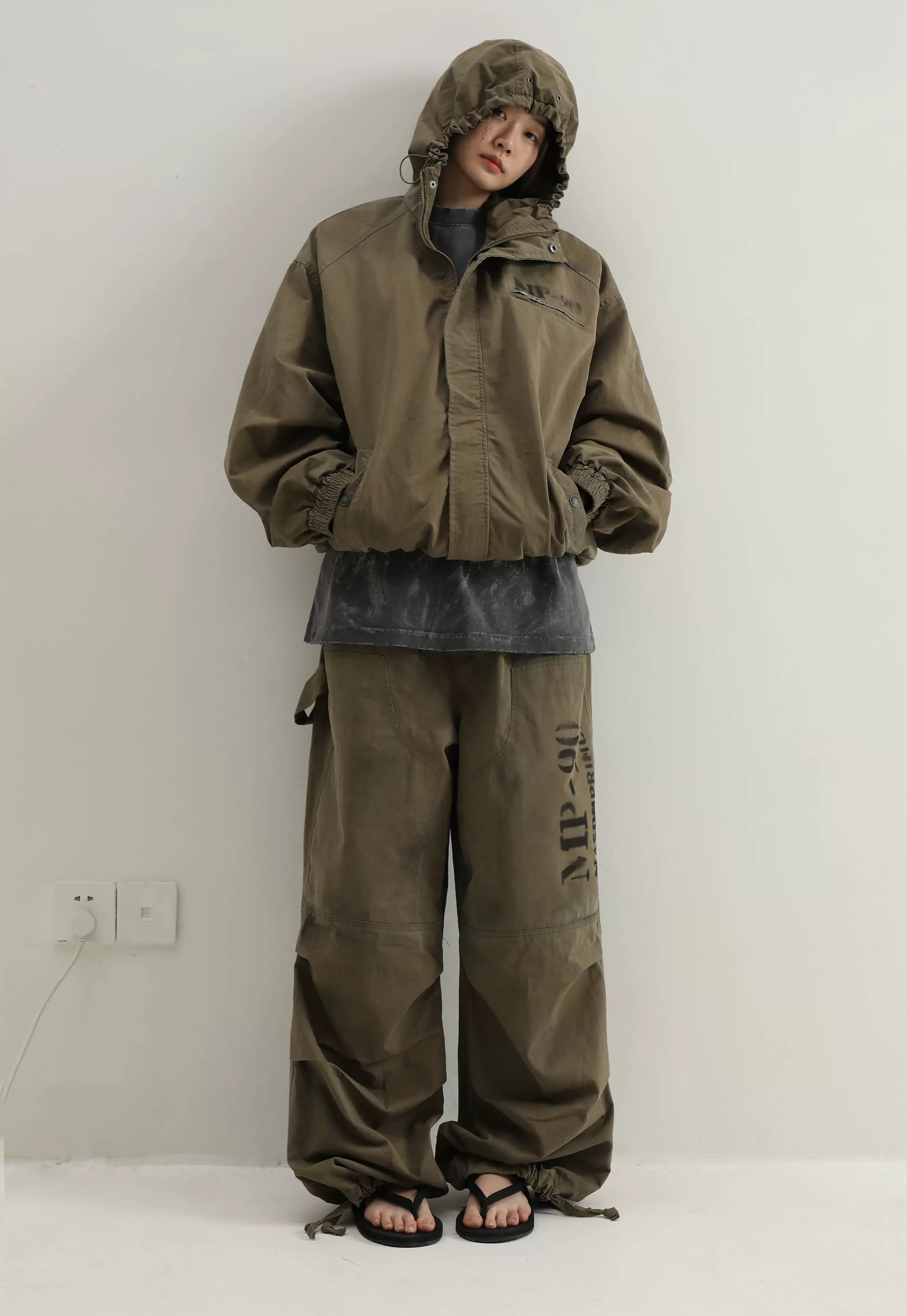 90S MILITARY WIDE-LEG PANTS