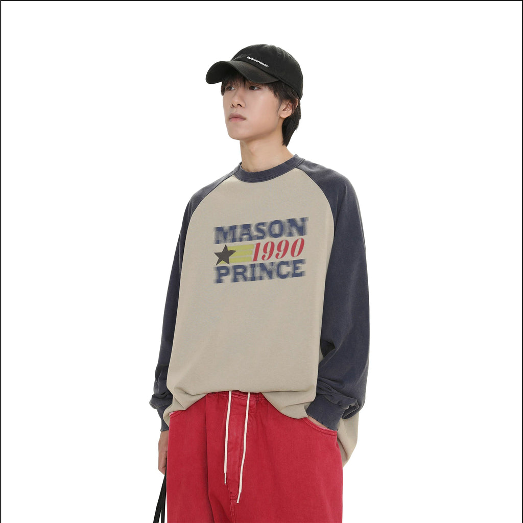 COLOR BLOCK STAR LONG SLEEVE