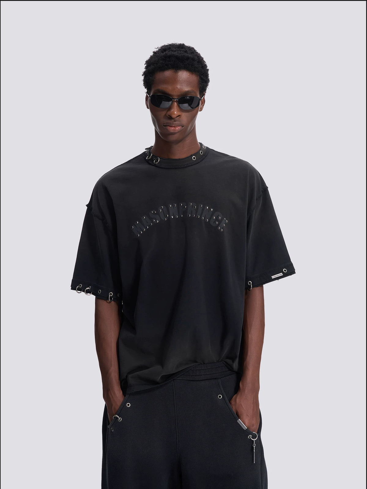 MASONPRINCE STUDDED ARC TEE