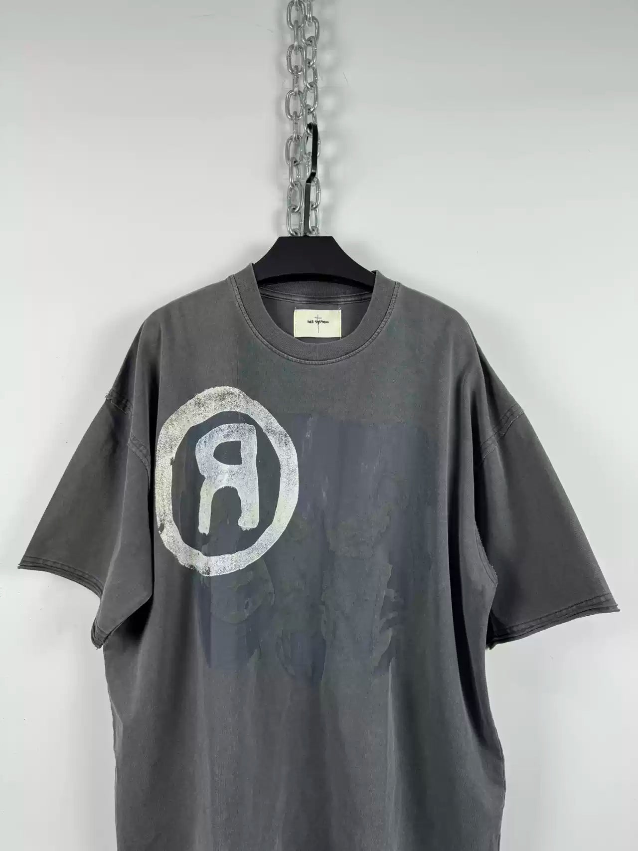 REVERSE R WASHED TEE