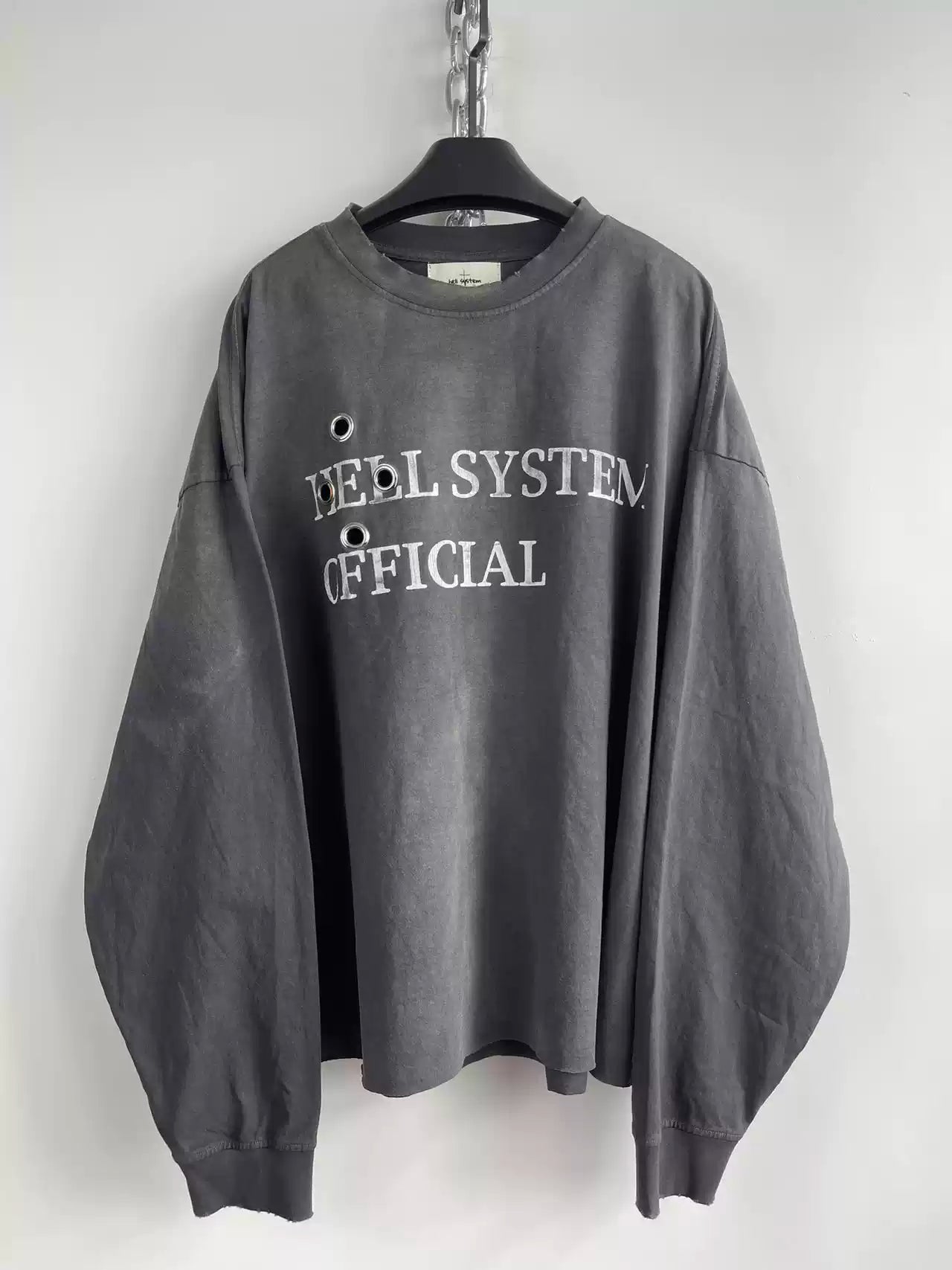 DISTRESSED WASHED LONG SLEEVE