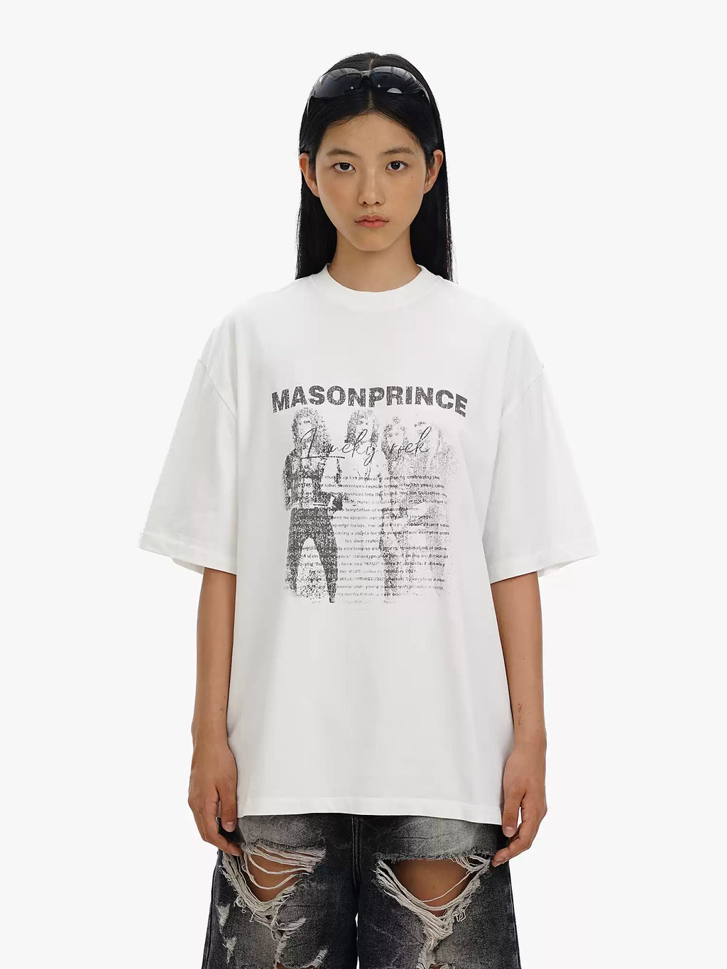 BURNING ROCK TEE WHITE