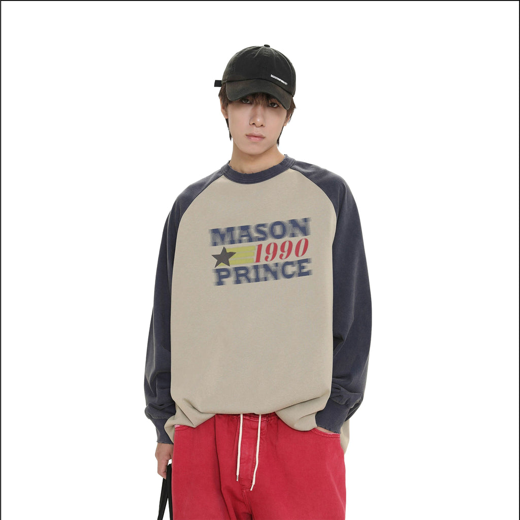 COLOR BLOCK STAR LONG SLEEVE