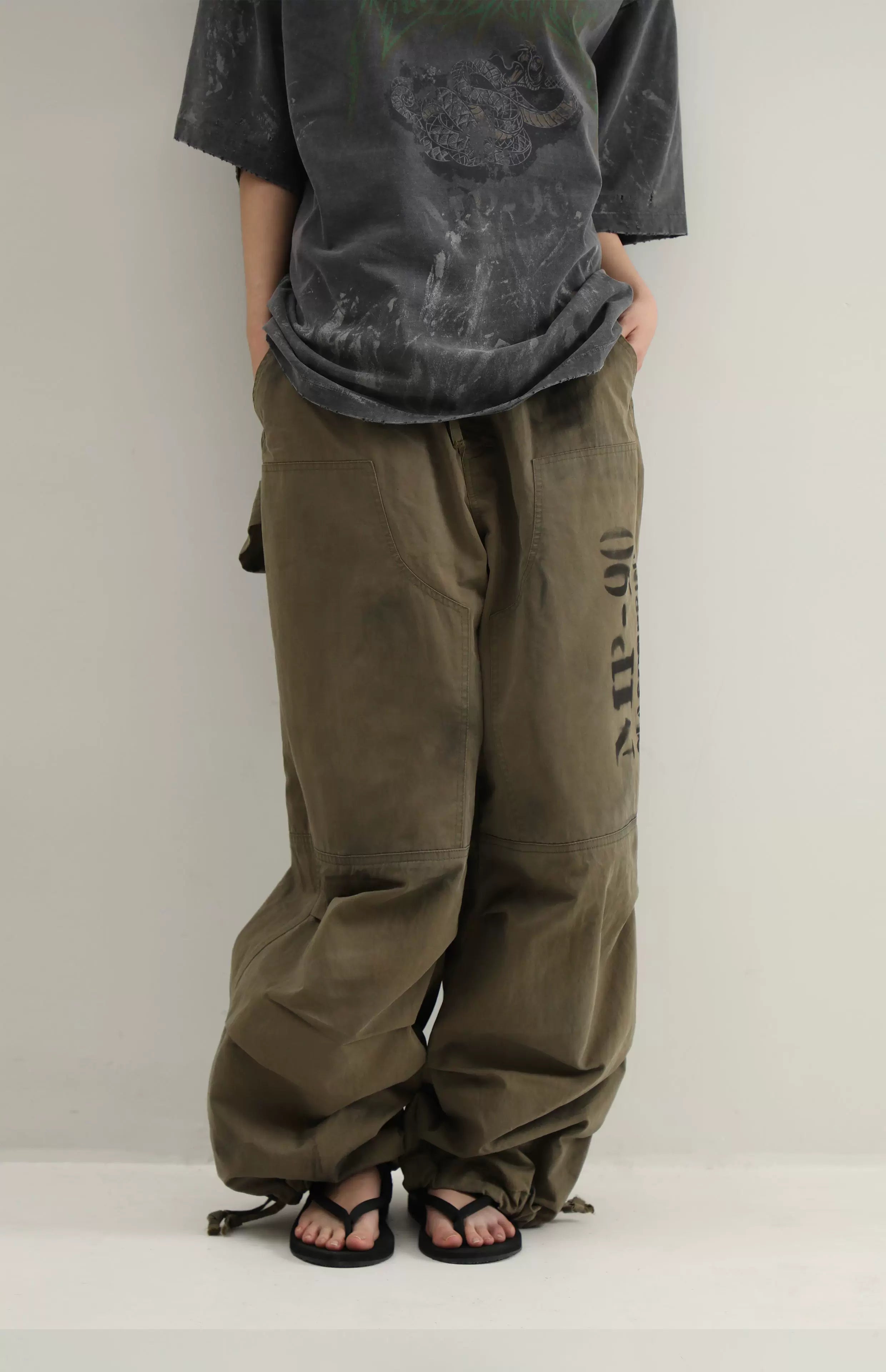 90S MILITARY WIDE-LEG PANTS