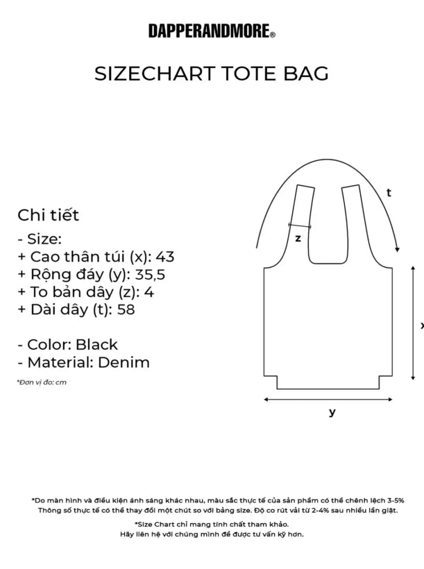 EMBROIDERED DENIM TOTE