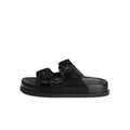 TWO-STRAP SANDALS - BLACK