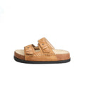 TWO-STRAP SANDALS - BROWN