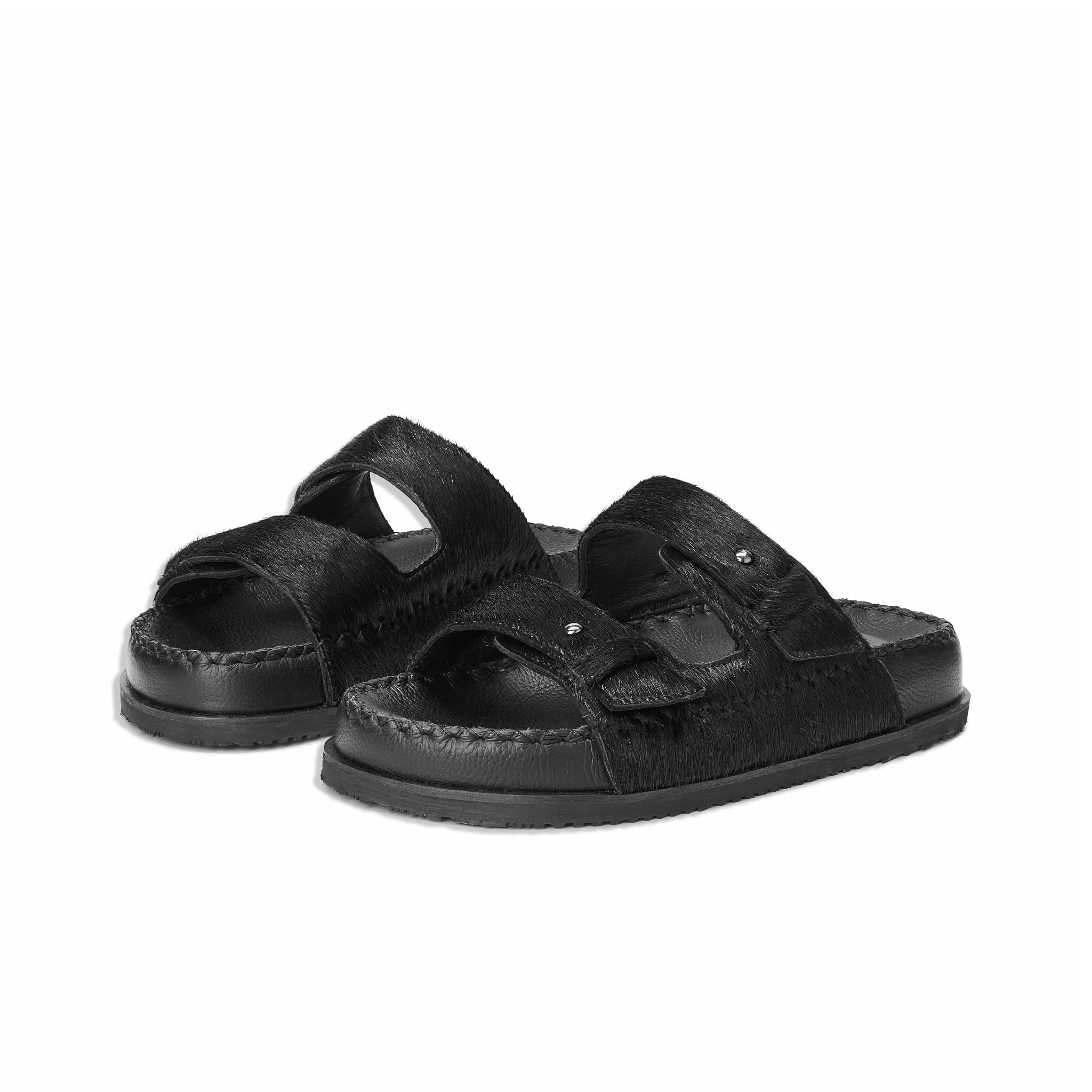 TWO-STRAP SANDALS - BLACK