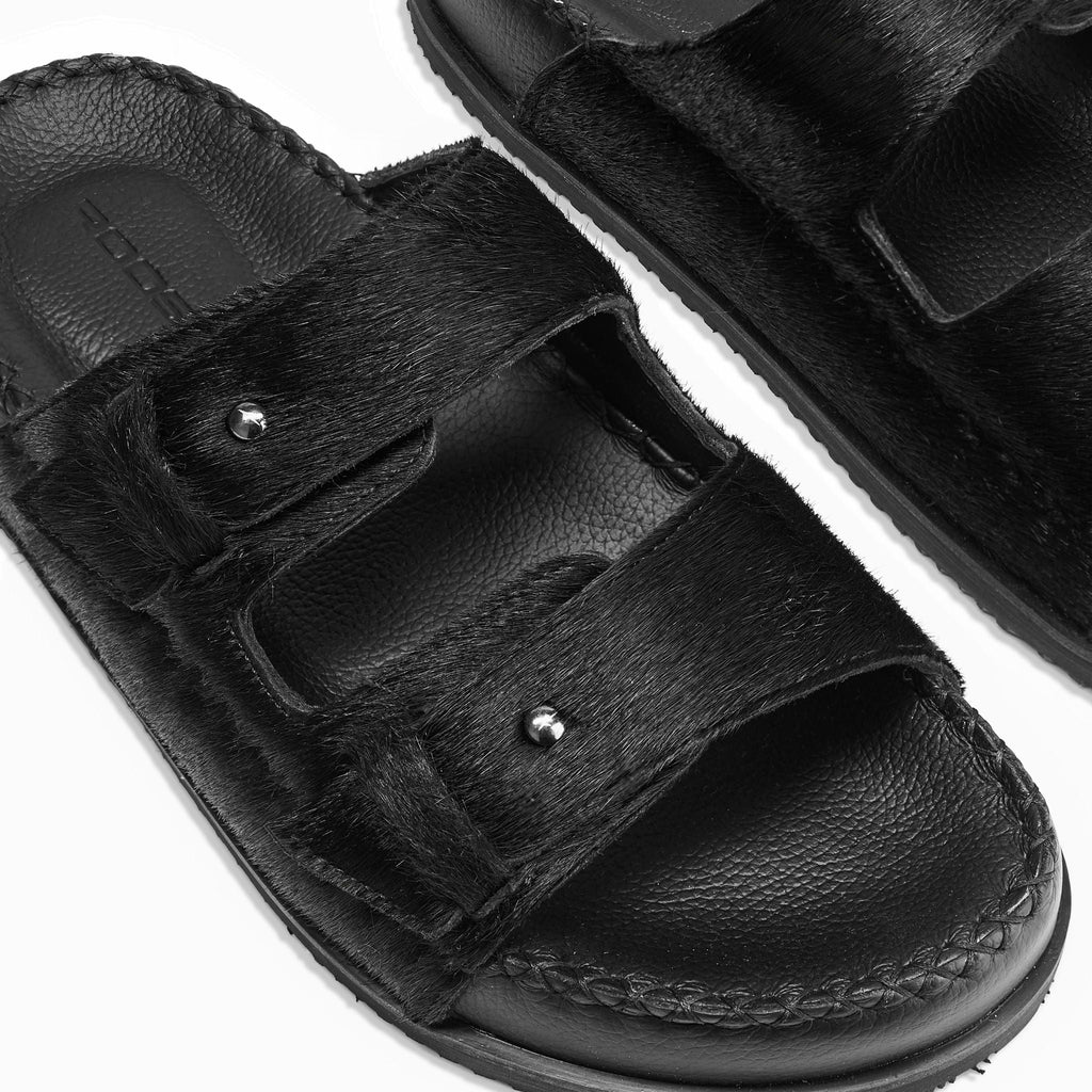 TWO-STRAP SANDALS - BLACK